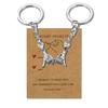 1 Paar Koppel Sleutelhanger Hand in Hand Ontwerp Belofte Bijpassende Sleutelhangers Hem Haar Jubileum Bijpassende Sleutelhangers