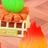 Micro Landscape Ornament Resin Campfire Model Miniature Figurine with Realistic Flame Texture Model for Dollhouse Desktop
