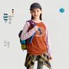 Gulu Diary Kids Printed Color-Block Long Sleeve T-Shirt
