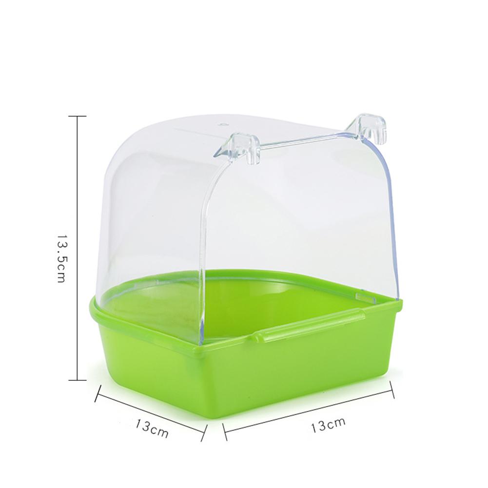 Plastic Bird Bath Bird Shower Parrot Bath Hanging Bird Cage Mirror Basin Bird Water Bath Pet Bird Bowl Pet Bird Bath Supplies