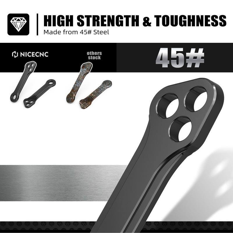 NICECNC Motorcycle Multi-Level Adjustable Lowering Link Kit For 2024 Suzuki DR-Z400 DR-Z400E DR-Z400S DR-Z400SM DR-Z4S 2000-2024