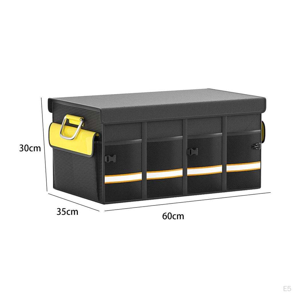 Car Trunk Organizer Cargo Storage Container Large Capacity Versatile Multi Compartments for Sedan