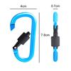 Carabiner Clips with Screw Gate 4Pcs Carabiners Hiking Clips with 7mm Diameter Aluminum Rod EDC Outdoor Camping Equipment Hook