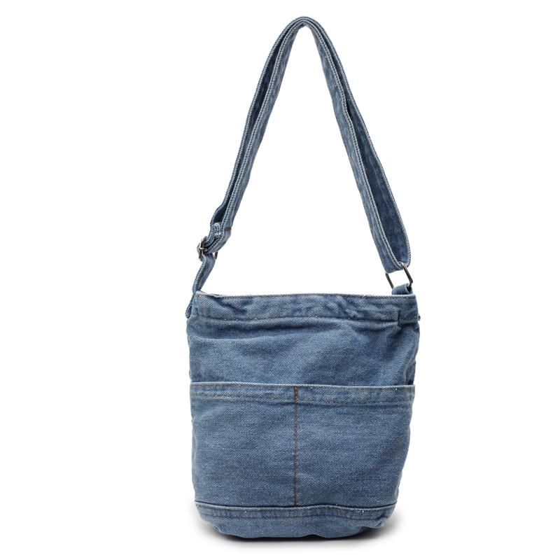 

Джинсовая сумка женская сумка через плечо сумка-ведро большой емкости сумка через плечо светло-синий