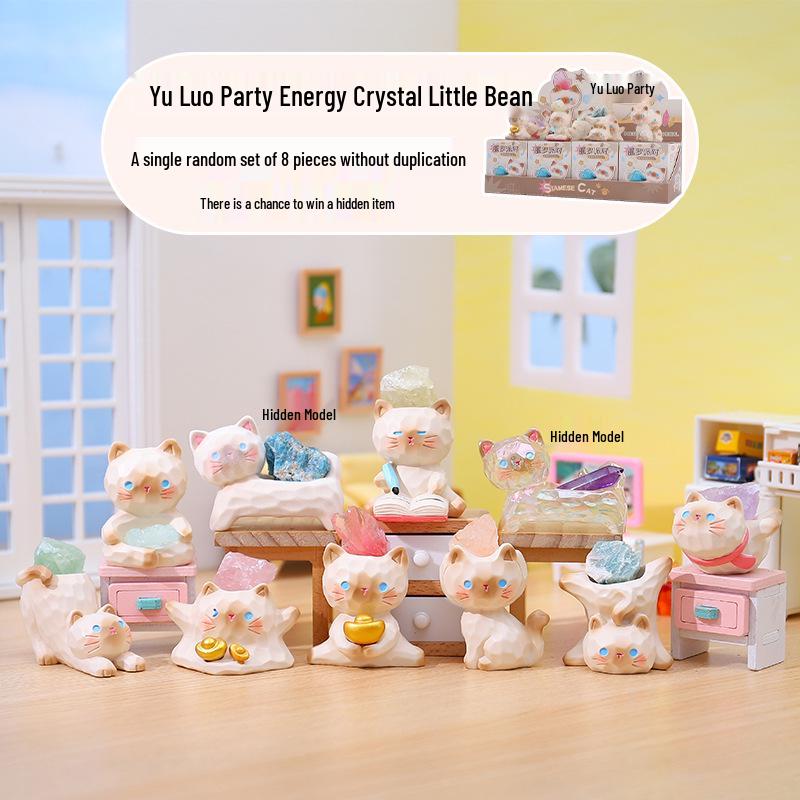 Chao Wan Super Stable Emotion Little Fairy Luo - Second Wave Flocked Blind Box Cute Desktop Decoration Ornament.