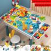 Large Particle Multifunctional Building Blocks Table for Early Education Games