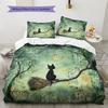 Cute Cat Pattern Bedding Quilt Set  Home Decoration  Gift (1 * duvet cover + 2 * pillowcase  without core)