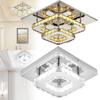 Elegant Square Crystal Led Ceiling Light Modern Minimalist Design For Living Room