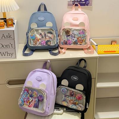 New Versatile Portable Pain Bag Women's Leisure College Style Transparent Shoulder Bag Foreign Style Ins Student Leisure Bag