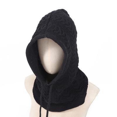Women Knitted Hat Twist Texture Elastic Fit Comfortable Stretchy Warm Thickened Hat Winter Outdoor Casual Wear