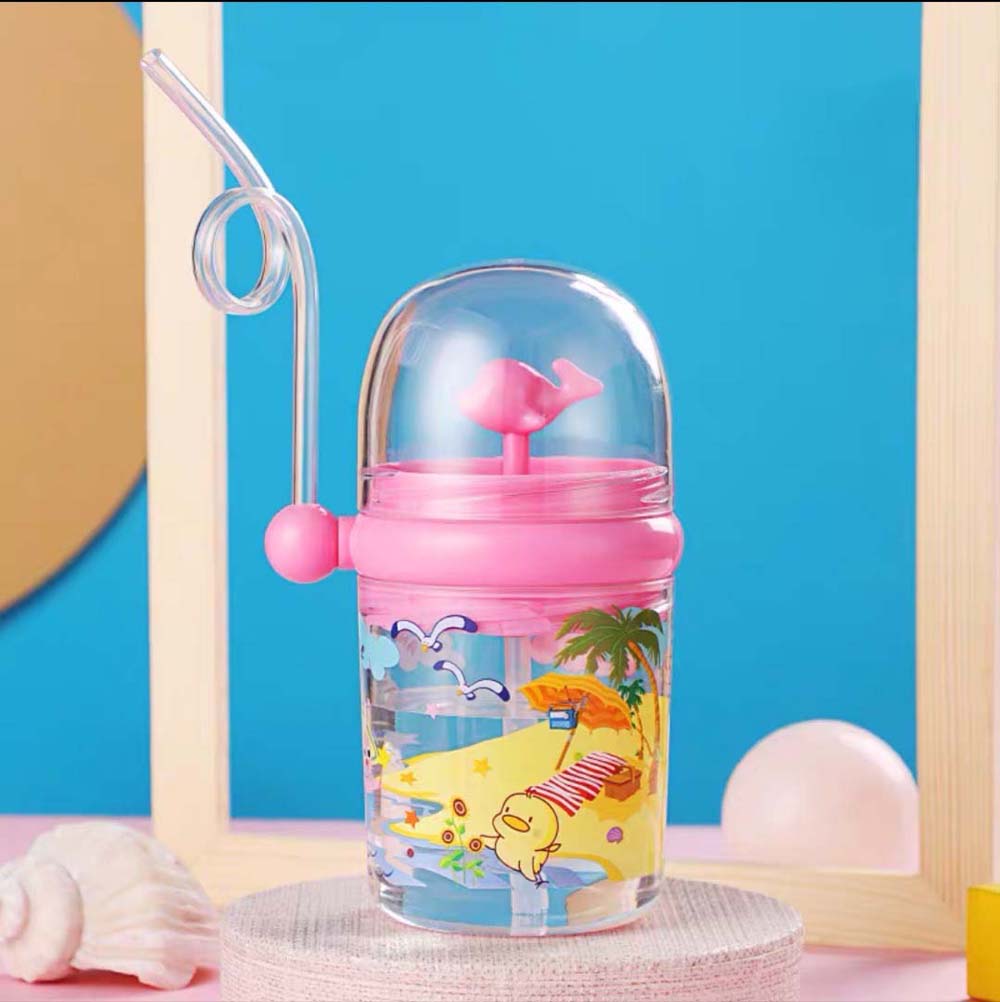 Outdoor Mugs Feeding Whale Kettle Kids Baby Feeding Cups Water Spray Cup Straw Cups Water Bottles