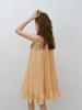 Sinseuden Apricot Halterneck Mini Dress