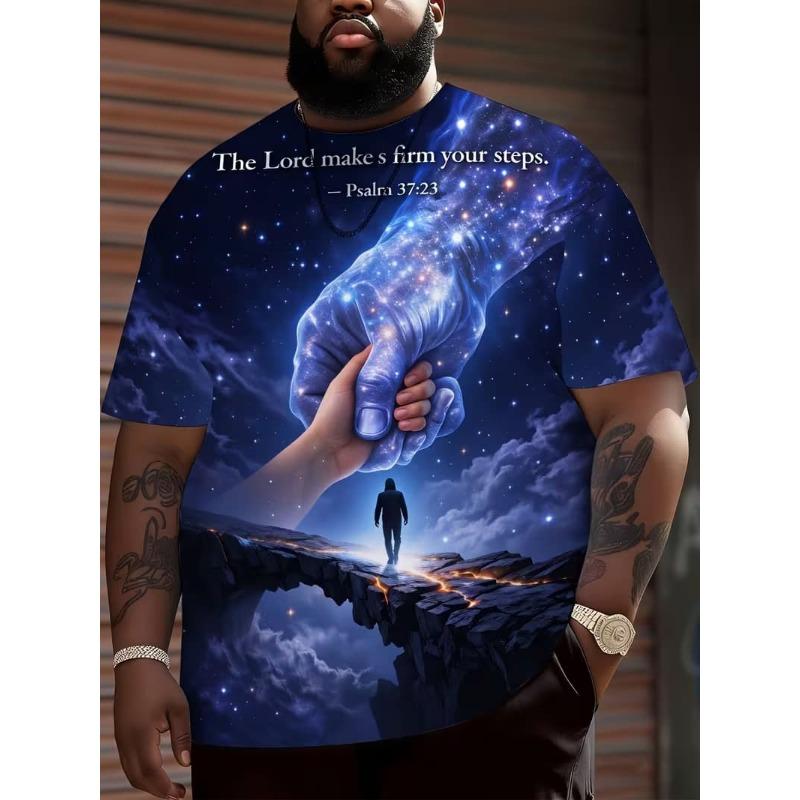 Herren Mode 3D Gedrucktes Herren T-Shirt Rundhals Kurzarm Trendige Streetwear