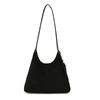 2025 Winter New Solid Faux Suede Hasp Simple Versatile Shoulder Bags Classic Classic Style Commute Portable Handbags for Women
