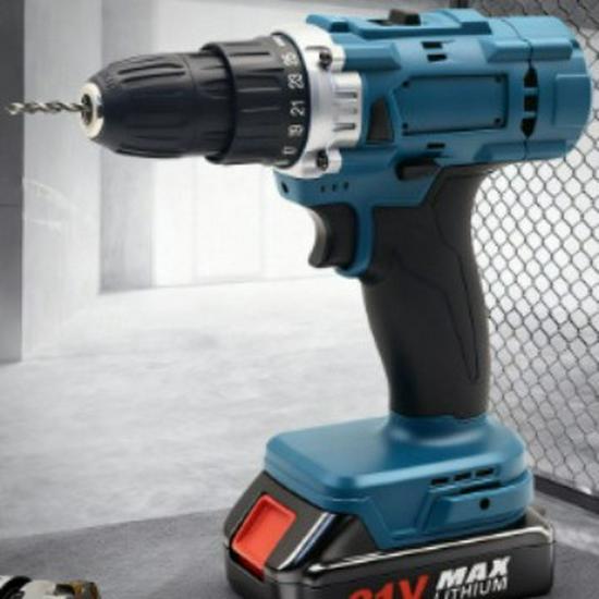 21V Handheld 10mm Lithium Cordless Drill Set - High Power Multi-Function Electric Tool