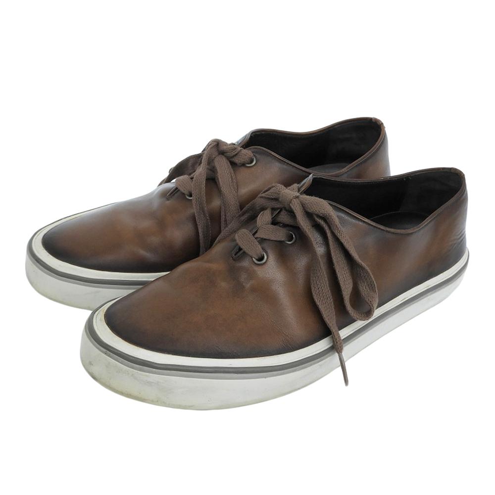 berluti Playtime Leather Sneakers, Men's, Brown, Size 9 shoes 9 BrownUsed