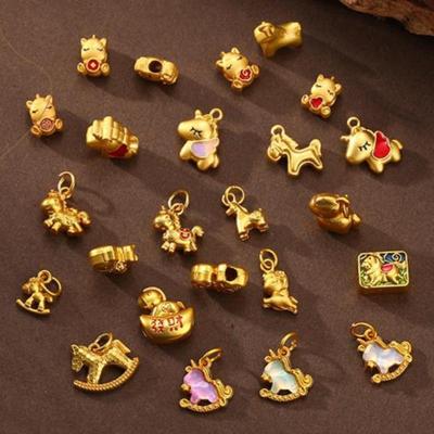 5 Pièces Alliage de Zinc Pendentifs Charm Poney Peint Bricolage Collier Bracelet Boucles d'Oreilles Accessoire