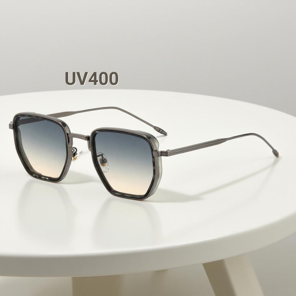 New Fashion Square Frame Sunglasses Women Retro Punk UV400 Sunscreen Personalized Stylish Shades