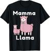 Cute Pink Mamma Llama Novelty Gift Design Funny Llama T-Shirt