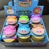 12Pcs Cartoon Bow Dumpling Squeeze Toy with Steamer Box, Slow Rebound Steamed Bun Sensory Toy, Decompression Dough Stress Ball Fidget Toy