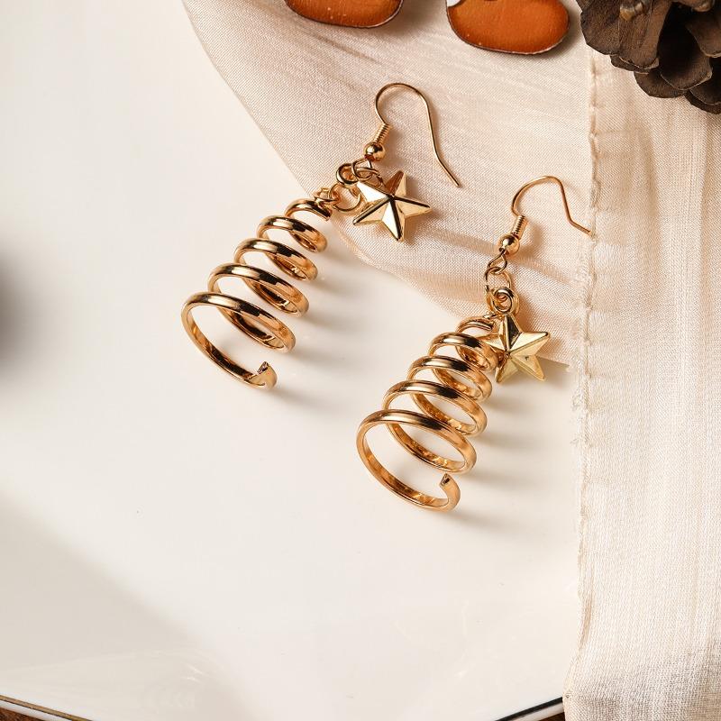 Personalized Christmas earrings stud earrings European beautiful women fashion creative new bells Christmas tree gifts