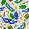 Royal Samt Stoff Polyester Zum Nähen - Motiv Karneval