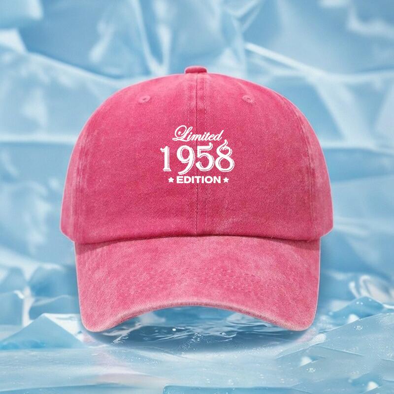 Unisex Stylish Versatile Printed Baseball Cap Classic Retro Washed Lightweight Curved Brim Hat