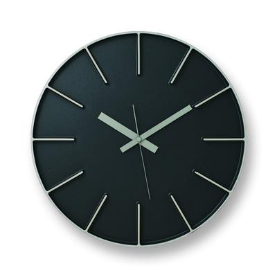 Lemnos Nástěnné hodiny Analogové Hodiny Edge Hliníkové Černé Hodiny Edge 35cm BK Průměr AZ-0115