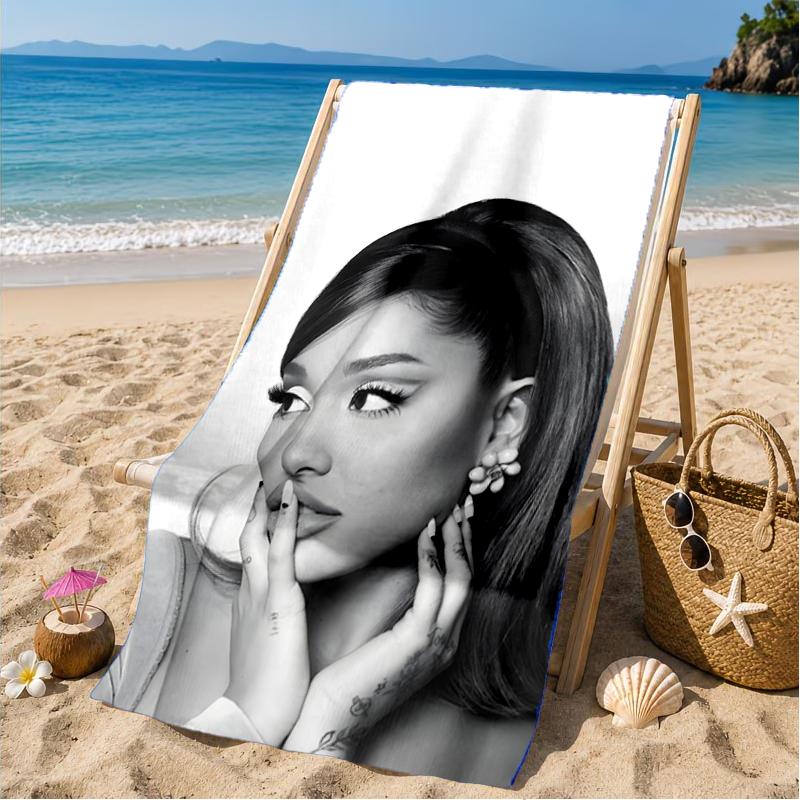 Music Pop Ariana Fashion Beach Towel, Microfiber Beach Towel, Perfect For Pool, Beach, Travel, Home Decor Beach Party Fan Gifts