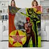 Music D-David Bowie Throw Flannel Blanket Perfect for Sofa Office Bed Travel Sleep Read Relax Camping Four Season Use