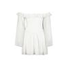 Waist Opening/Skater Lined Flared Chiffon Bridal Dress
