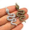5pcs Antique Silver Color Bronze Snake Charms Pendant DIY Handmade Jewelry Making Accessories Findings for Necklace Bracelet