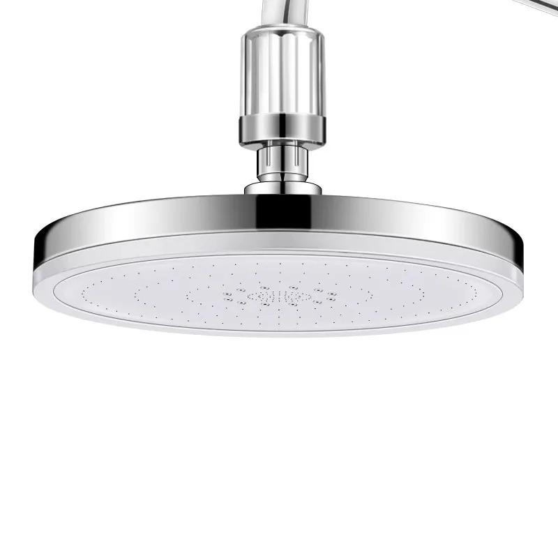 New 6 Modes Large Flow Supercharge Rainfall Shower Head 230mm Round High Pressure Top Spray Rain Showerhead Bathroom Accessories