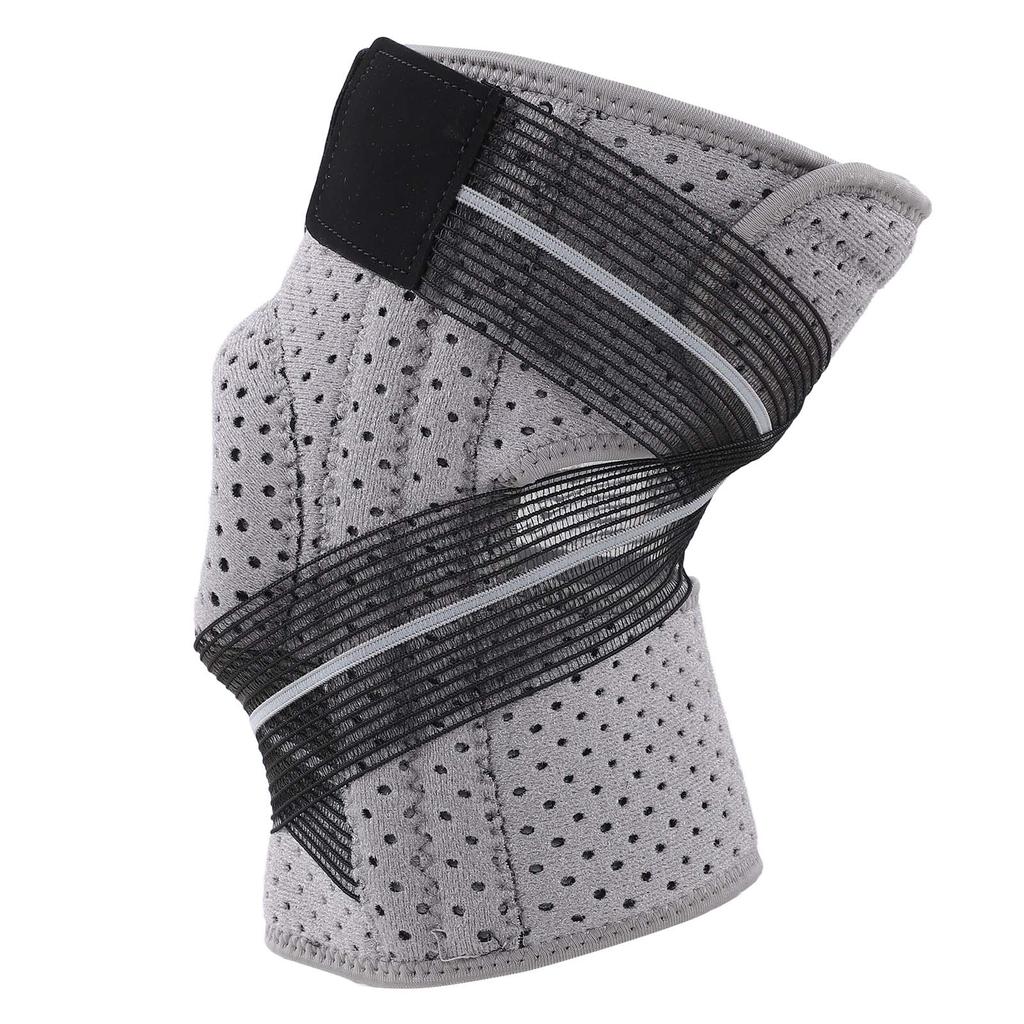Knee Support Brace with Patella Silica Gel Pads Adjustable Compression Knee Sleeve Strap for Cycling Basketball Running