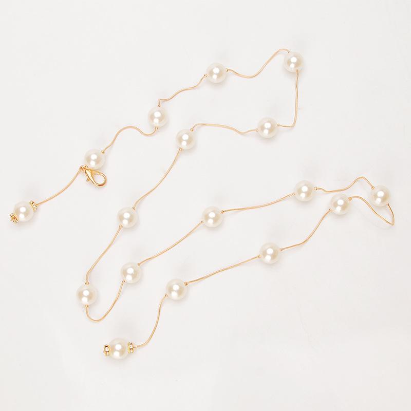 

Pearl Metal Waist Chain for Women Fashionable Fragrance Simple and Versatile Decorative Clothes Skirt Elegant and Elegant Waist-hugging Chain