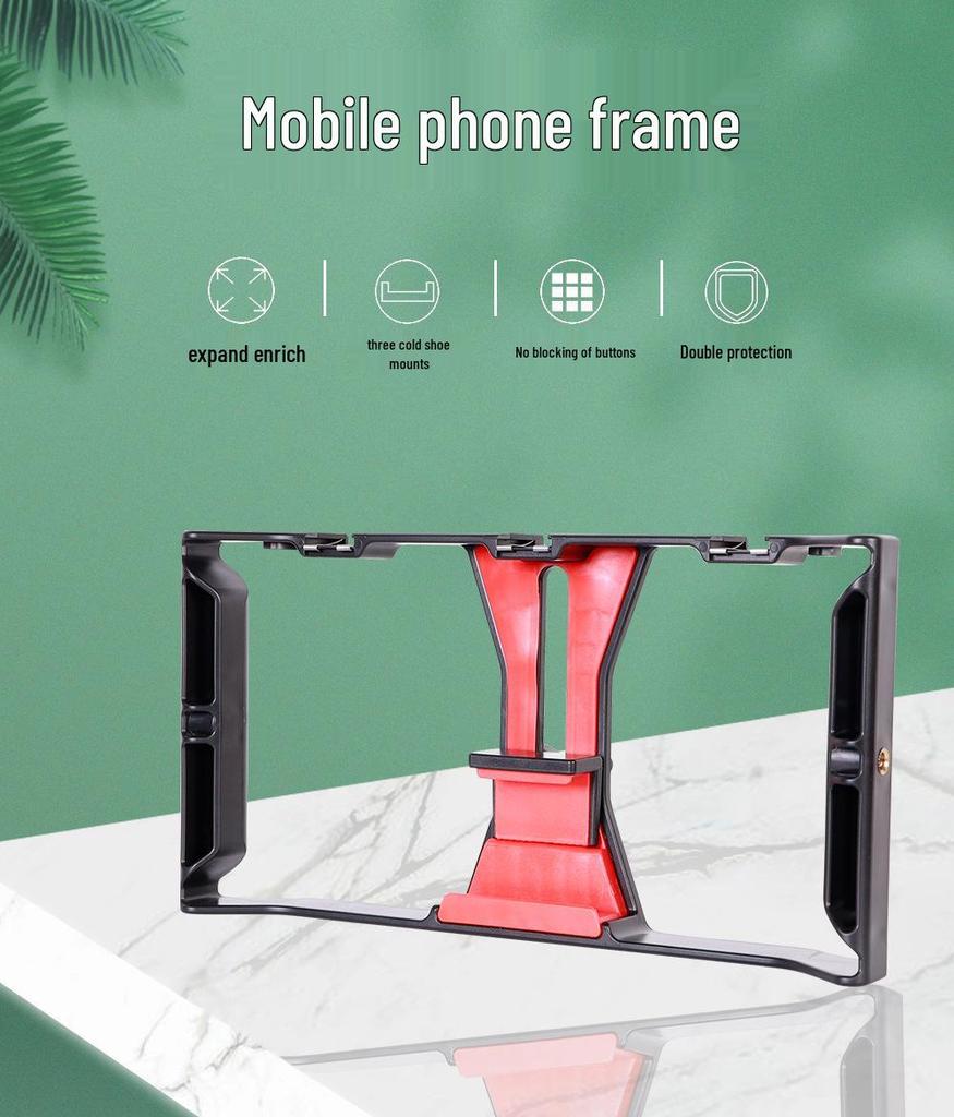 Desktop Tripod Stabilizer for Mobile Live Broadcast with Rabbit Cage Frame