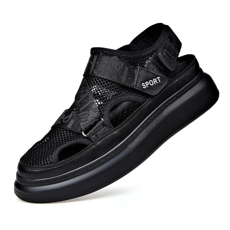 Stylish Men s Breathable Patchwork Velcro Slip-On Shoes for Indoor & Outdoor 42 (Standard Size)