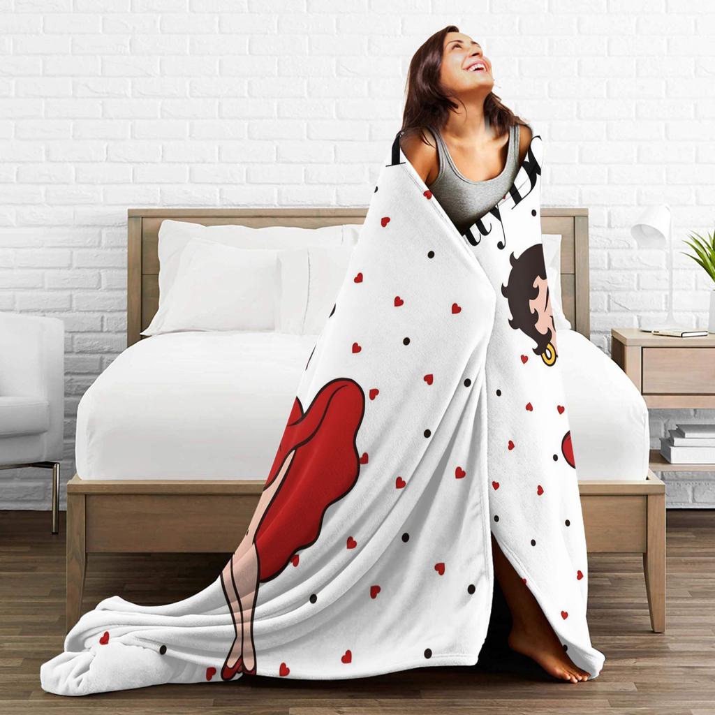 B-Bettys Boops Merch Blanket Super Soft Warm  Throw Blankets for Bed 50x60 Inches Multi-size Bedding Throws