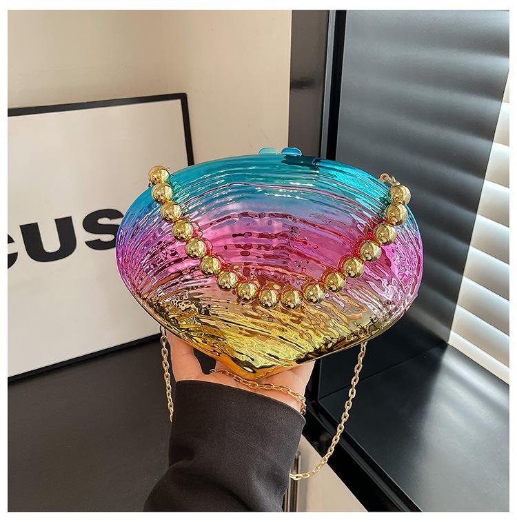 Single-shoulder Crossbody Bag, Shell Acrylic Bag, Fashionable Wedding Banquet Handbag