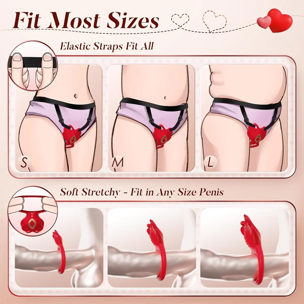Wearable Vibrating Panties for Women with Wireless Control Vibrating Cock Ring Clitoral Stimulator App Controlled Female Sex Toy