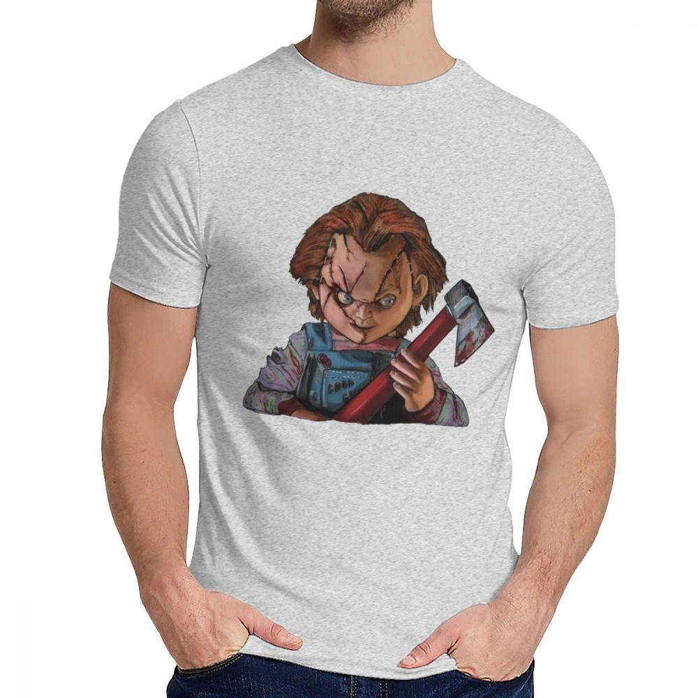 Quality Cotton Chucky Horror Child Movies T Shirt Man Soft Cotton Classic Round Neck