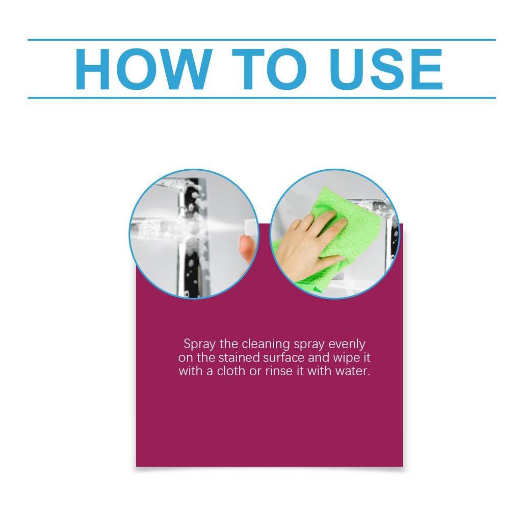 Jue Fish Čistič pěny do koupelny Čištění Koupelnové skleněné dveře Vana Skvrny Vodní kámen Čistý Čistič