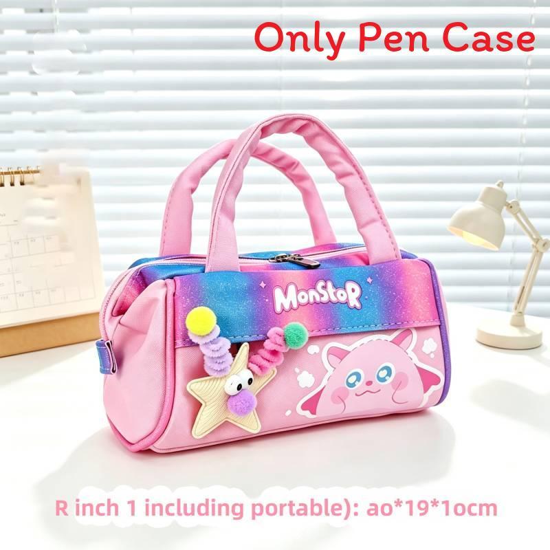 Small Monster Pencil Case For Students With Large Capacity And Oxford Fabric Storage Bag For Kids