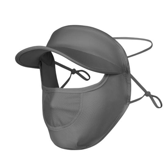 

Велосипедная шапка с капюшоном для лица Гладкая защита лица Легкая шапка для верховой езды Капюшон для лица с крючками для ушей Женская летняя кепка с капюшоном для лица Головной убор темно-серого