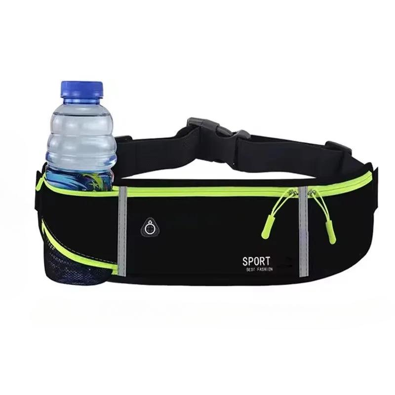 Running Waist Bag Marathon Jogging Bag Men Women Outdoor Riding Fitness With Water Bottle Waterproof Phone Sport Belt Waist Bags чёрный 1780₽