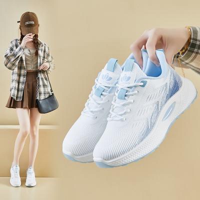 Ins tide Koreanische Version von fliegenden gewebten Sportschuhen für Damen Frühling neue Studenten Lauf-Freizeitschuhe zur Erhöhung der Körpergröße Streetstyle