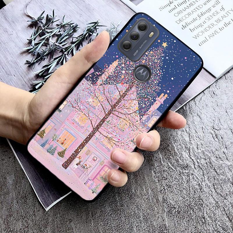 

Phone Case For Moto G85 G55 G05 G14 G75 G31 G50 G10 G20 G30 G60 G13 G32 G84 G54 G53 G72 G24 Power Christmas Deer Tree Moto G24 Power