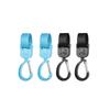 Pack of 2: 360-Degree Rotating Hooks—Multi-Purpose Stroller Hooks for Diaper Bags, Wallets, and Accessories