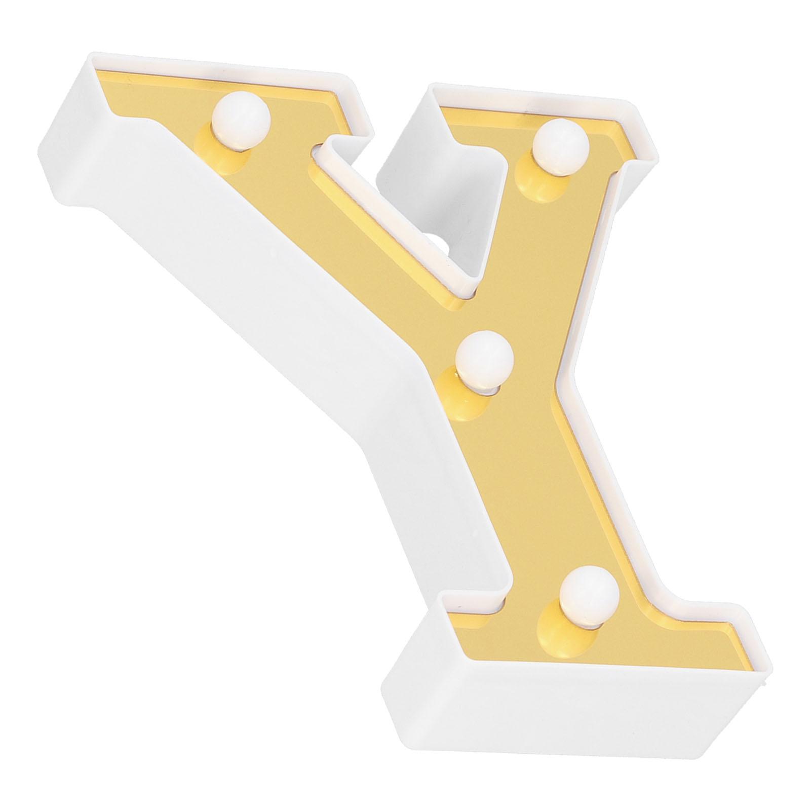 

Gold YShape Alphabet Lamp Indoor Wedding Proposal Birthday Party Arrangement Warm White