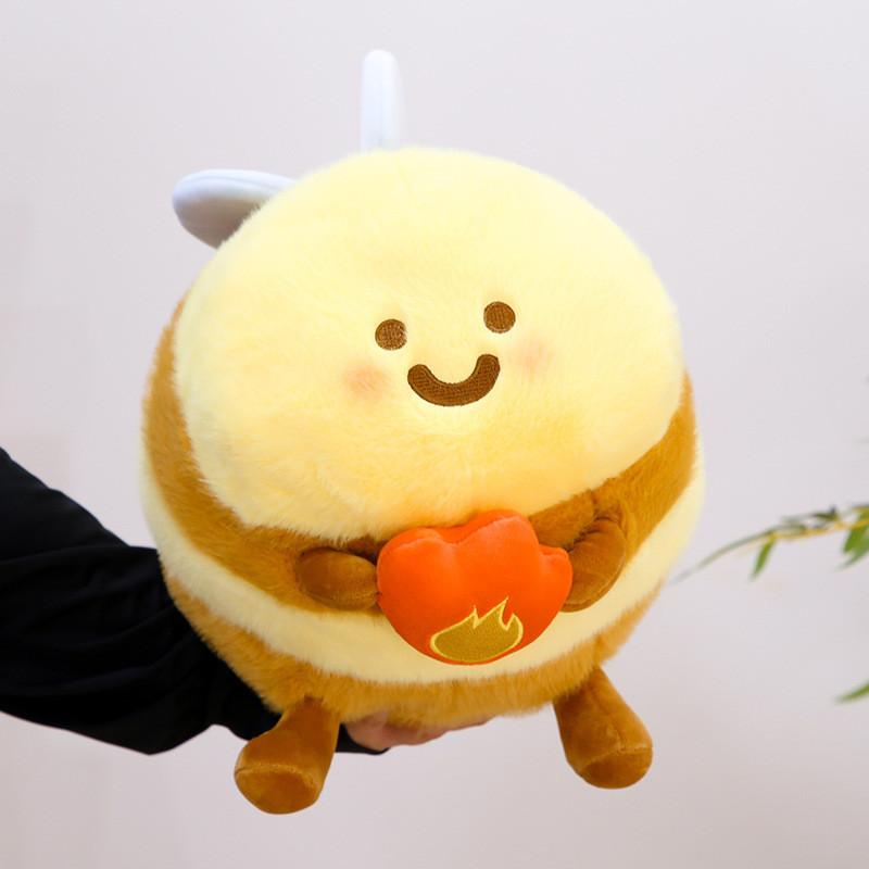 Cute Creative Bee Plush Toy Soft Pp Cotton Stuffed Animal Doll For Kids 20cm